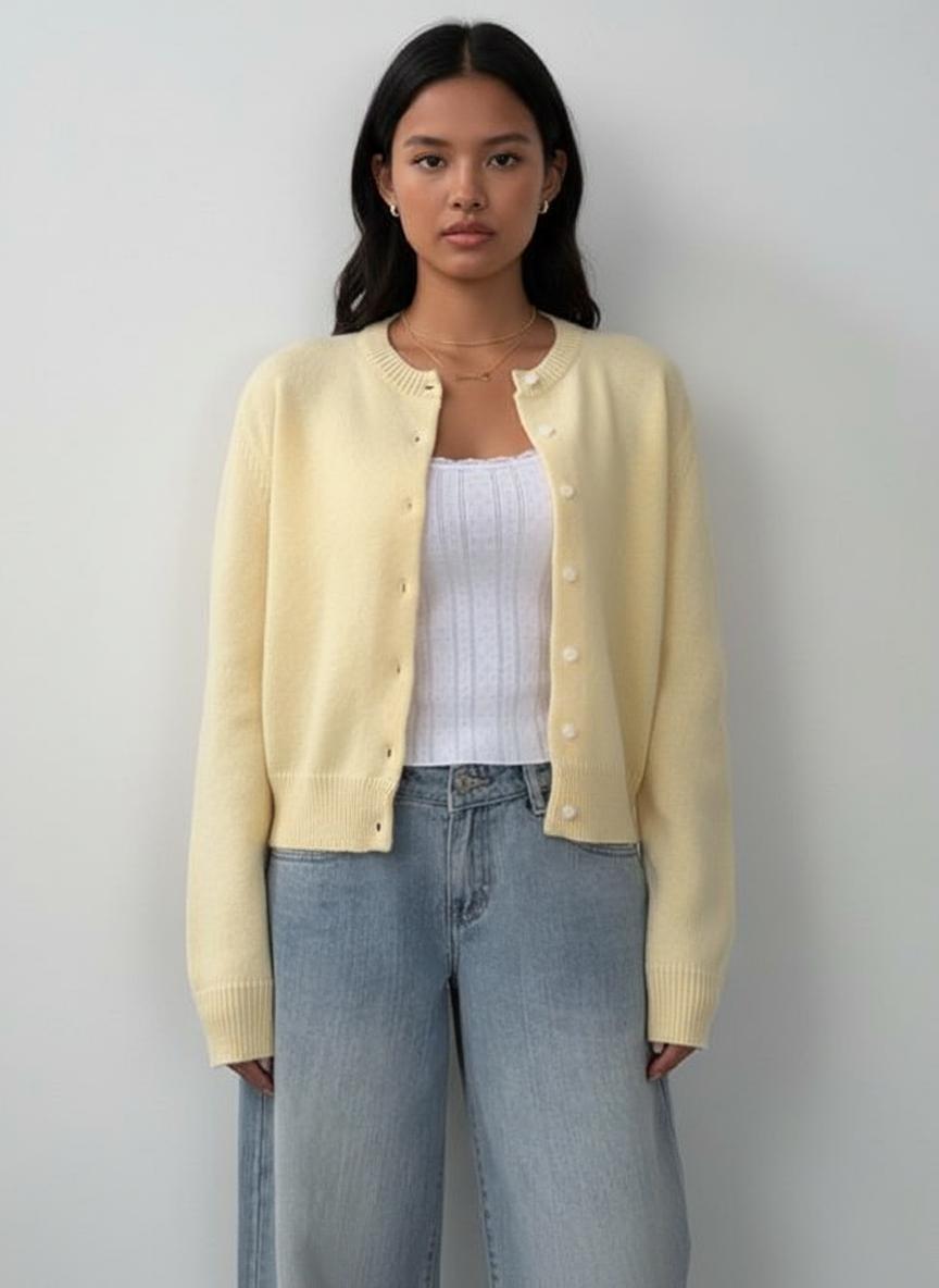 Noe Button-Up Long Sleeve Knit Cardigan