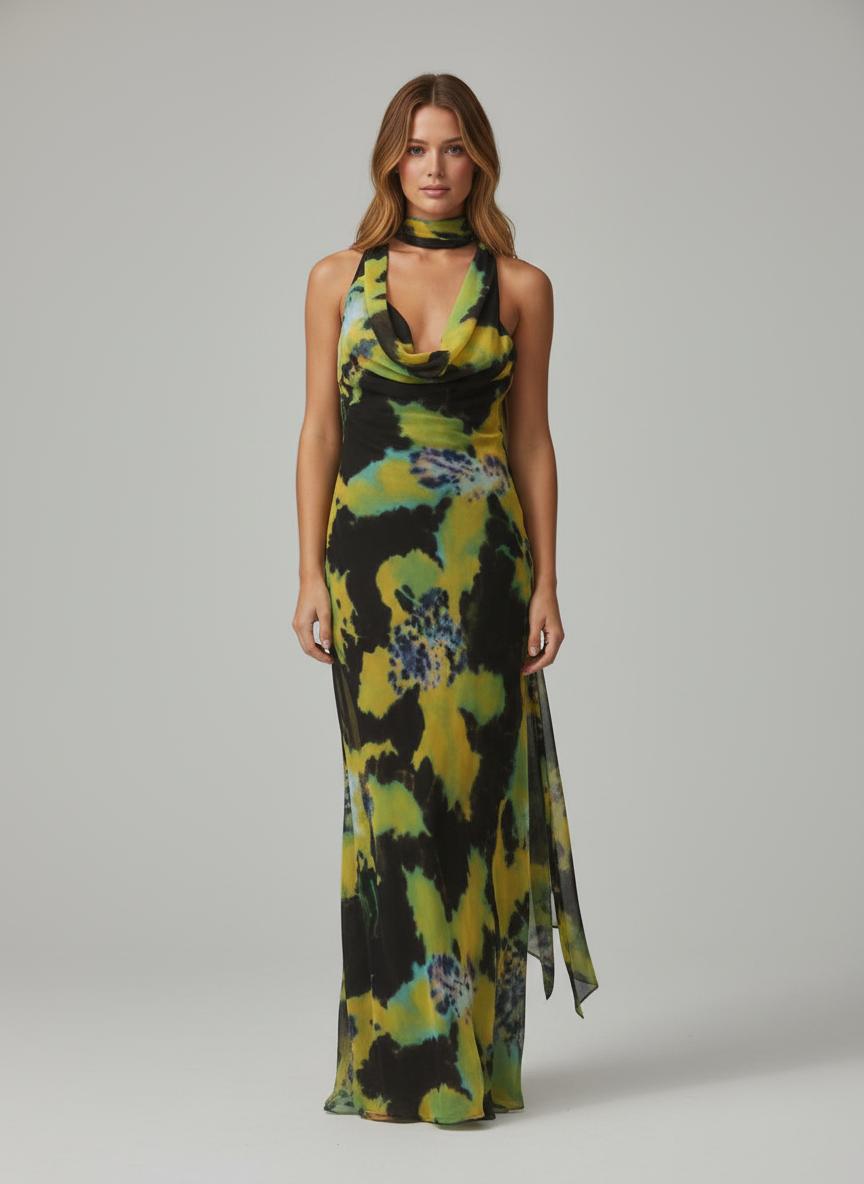 Noe Tropical Maxi Dress