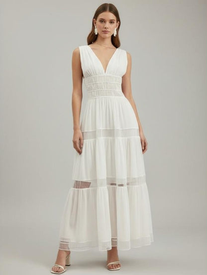 Noe Tiered V-Neck Dress