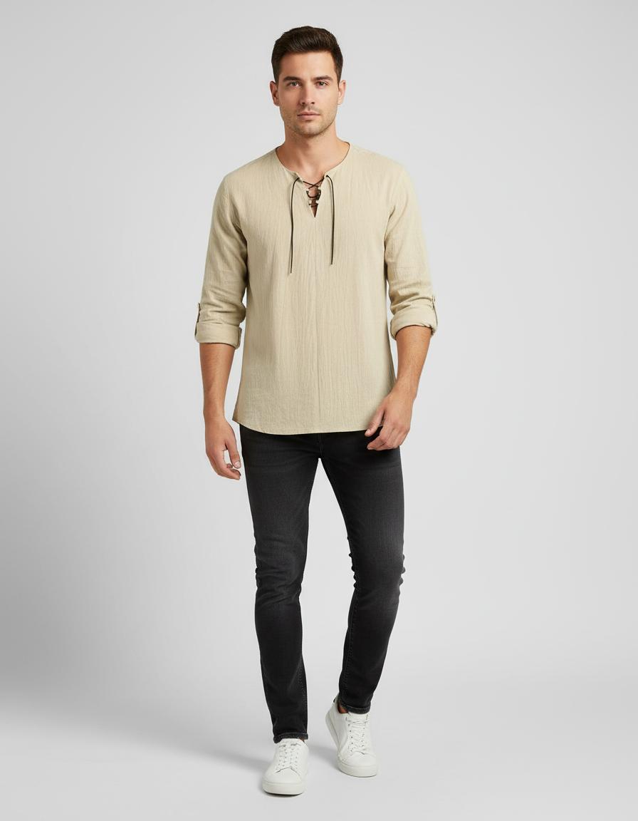 Noe Lace-Up Long Sleeve