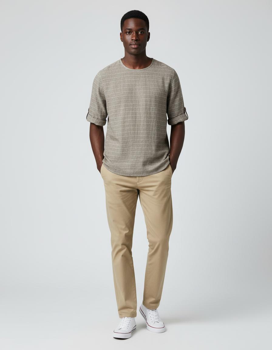 Noe Striped Round Neck T-Shirt