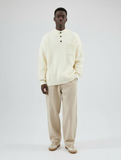 Noe Button Detail Long Sleeve Sweater