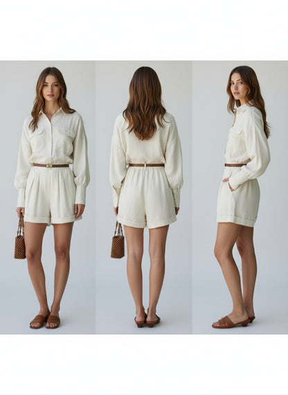Noe Button Front Romper
