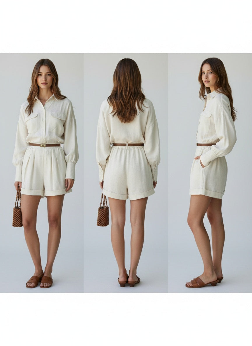 Noe Button Front Romper