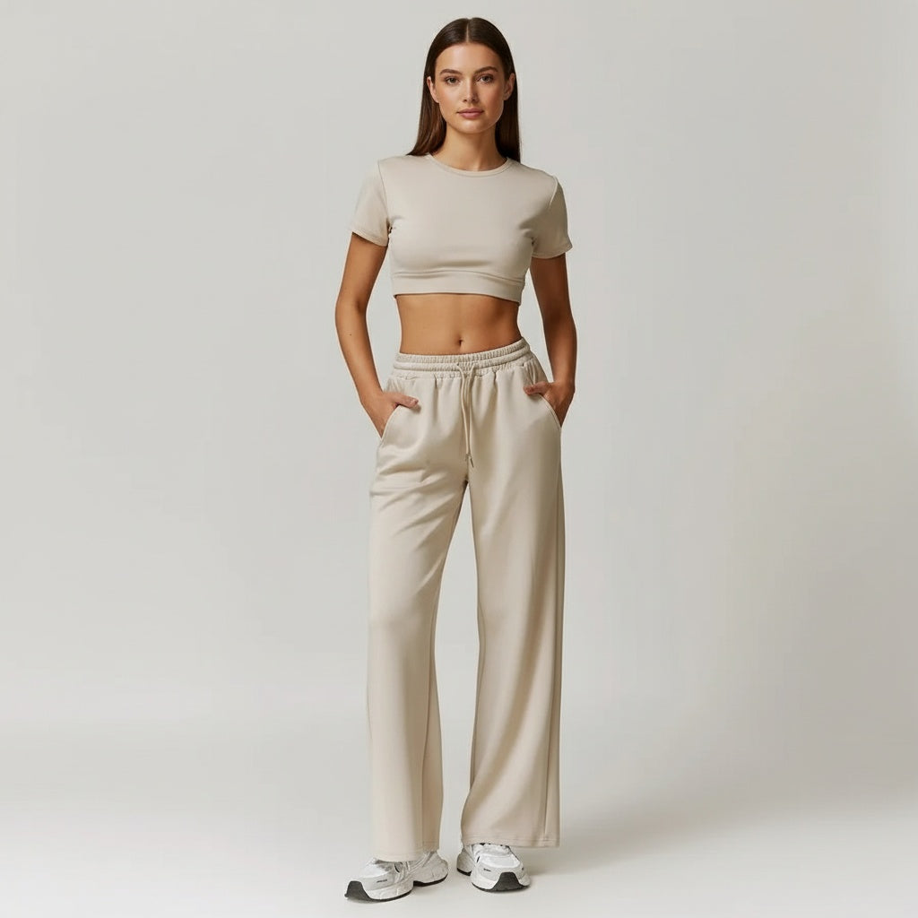 Women's Casual Solid Color Cotton Active Bottoms Casual Pants