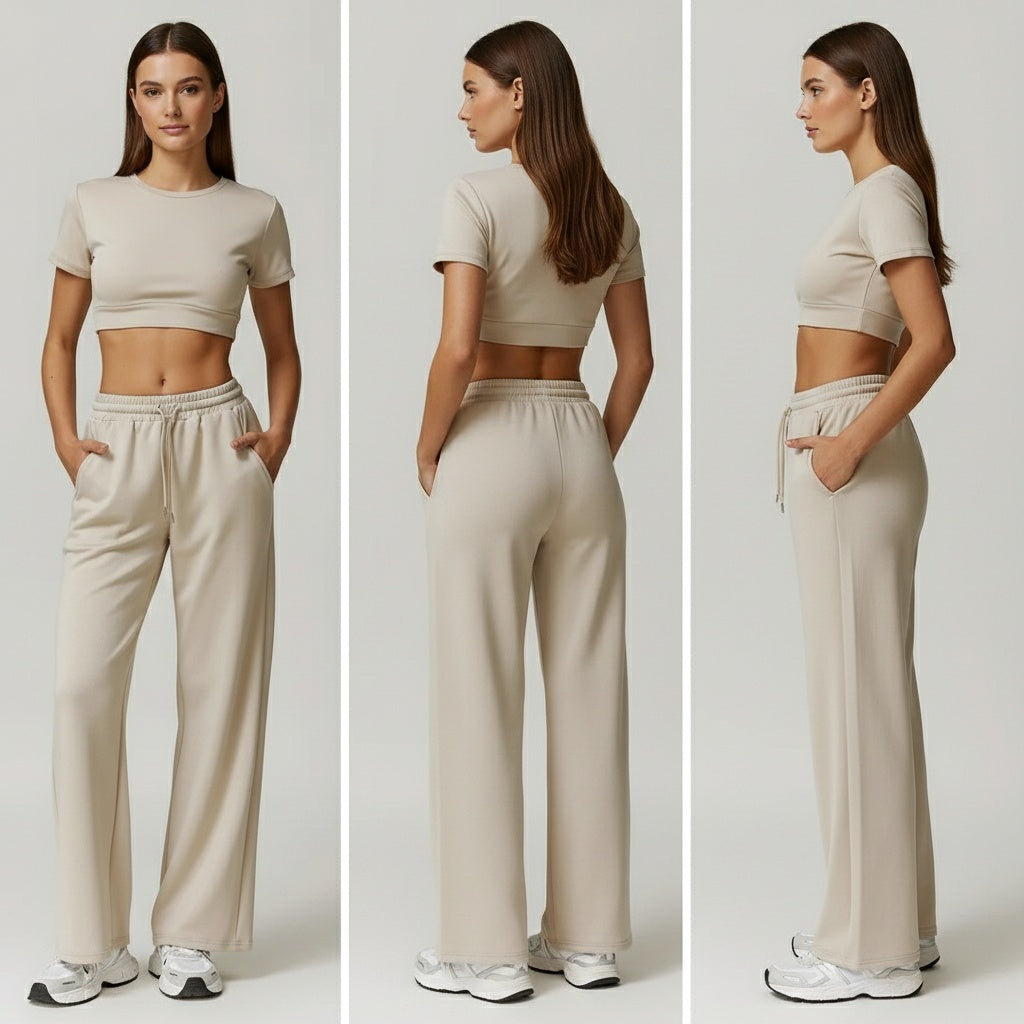 Women's Casual Solid Color Cotton Active Bottoms Casual Pants