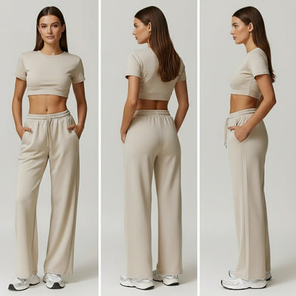 Women's Casual Solid Color Cotton Active Bottoms Casual Pants