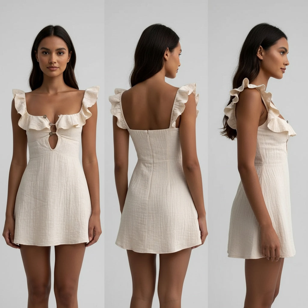 NoeLace Ruffle Dress