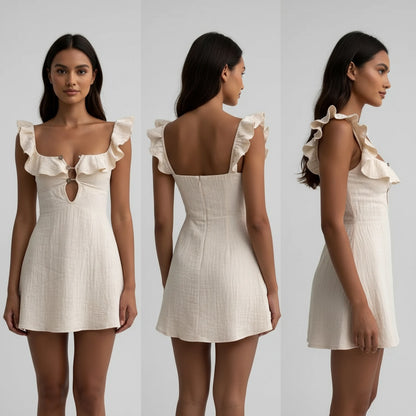 NoeLace Ruffle Dress