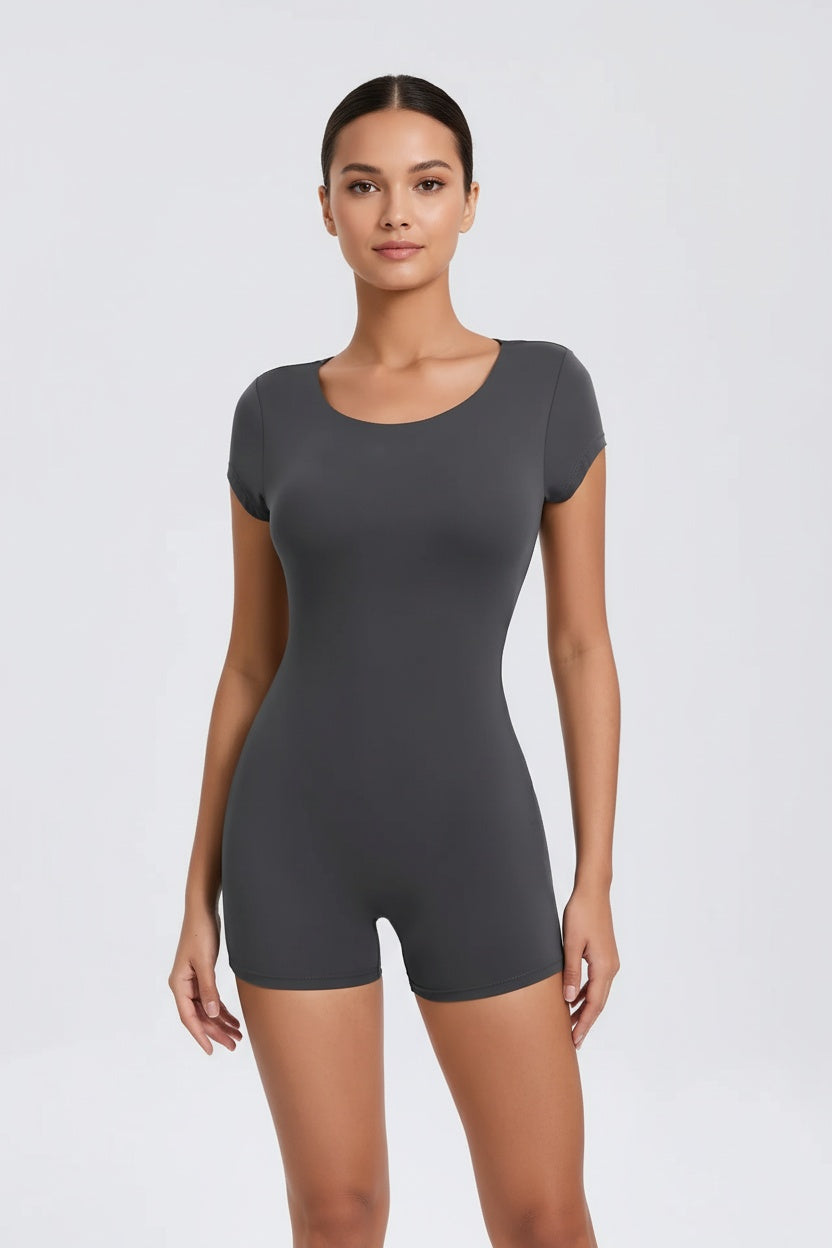 Noe Sculpt Open-Back Romper