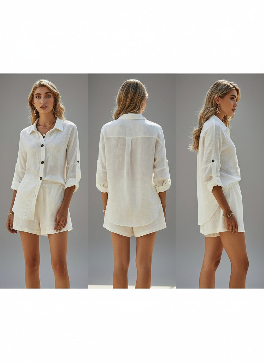 Noe Ease Buttoned Set