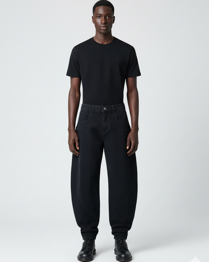 Noe Oversized Pocketed Cotton Jeans