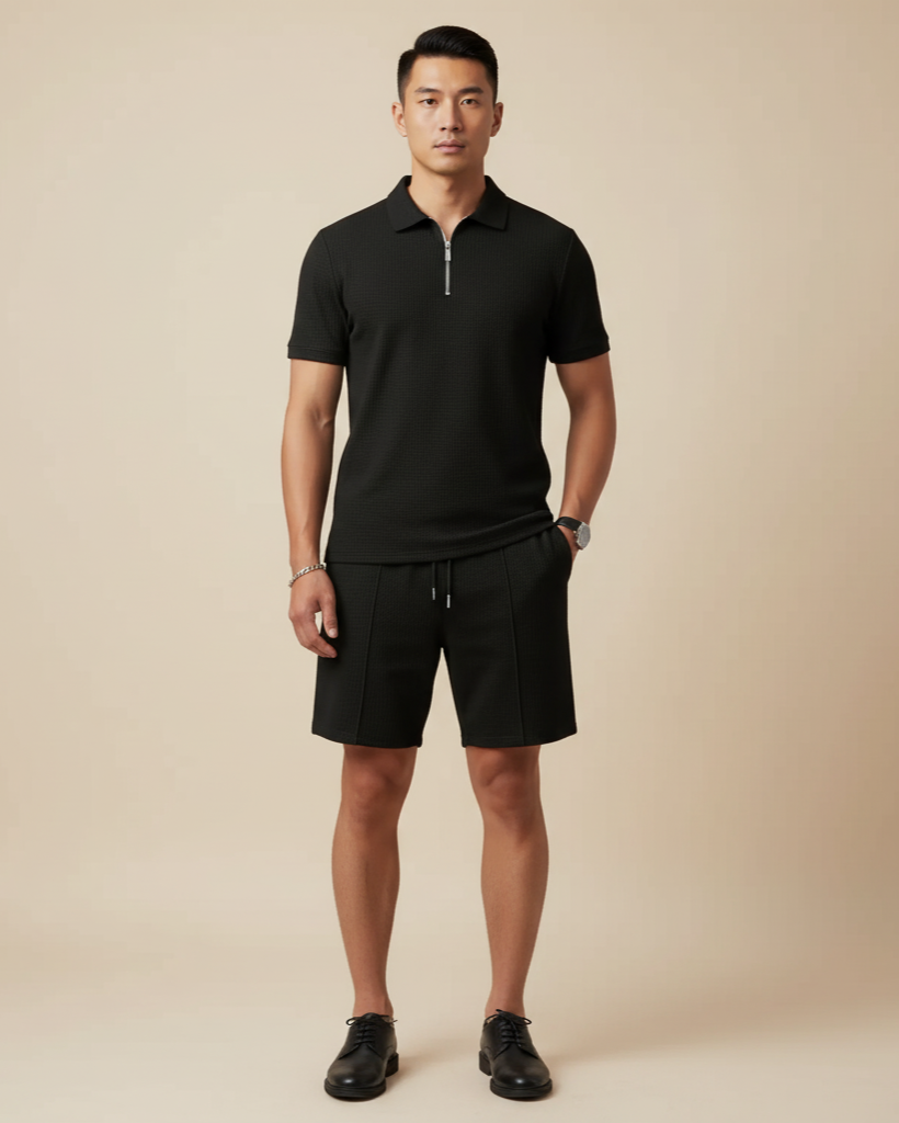 Noe Classic Solid Shorts Co-ord Set