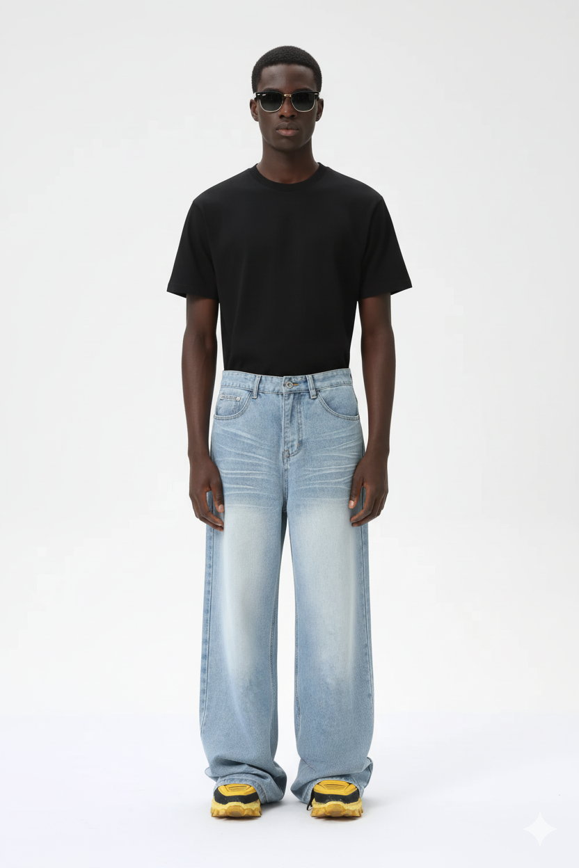 Wide Leg Jeans with Pockets