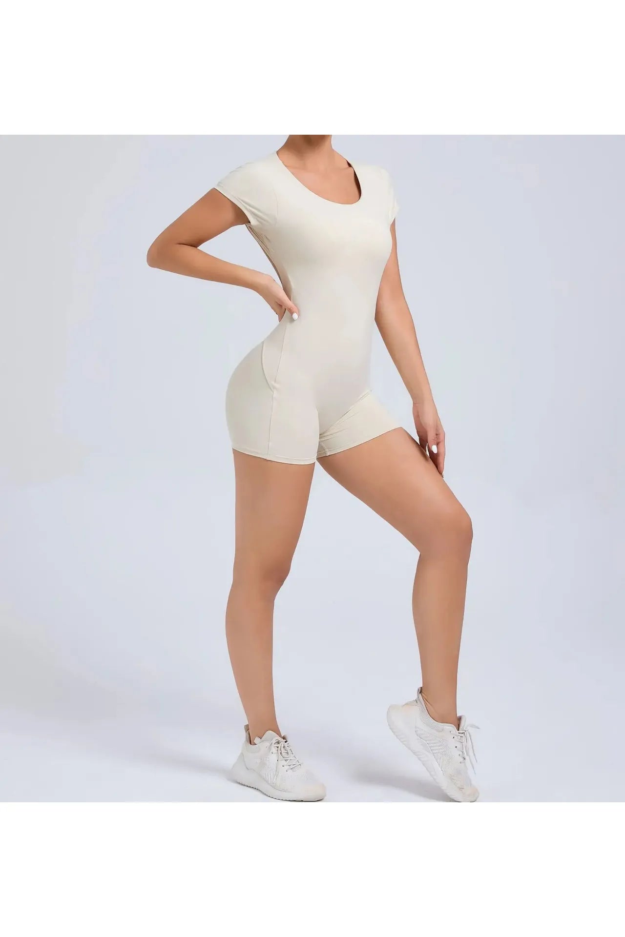 Noe Sculpt Open-Back Romper